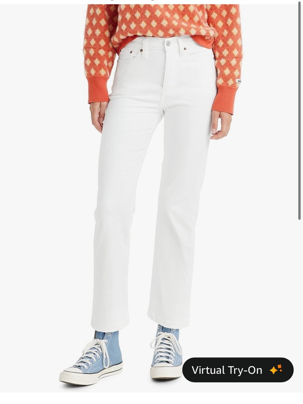 Levi's White Straight Leg Women's Jeans